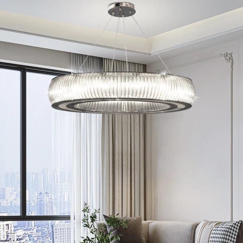 Afralia™ Crystal LED Ceiling Pendant Chandelier for Modern Luxury Living Room Décor