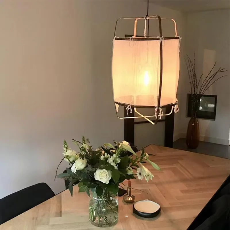 Afralia™ Linen Cloth Pendant Light: Elegant Bohemian Fabric Chandelier for Home, Restaurant, Hotel