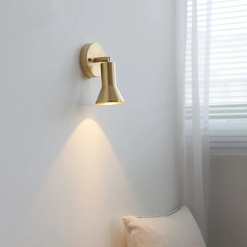 Afralia™ Nordic Copper LED Wall Lights Up Down Rotate Modern Stair Fixture