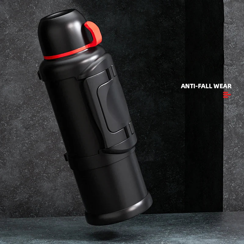 Afralia™ Stainless Steel Vacuum Flask for Travel, Hiking & Outdoor - Large Capacity Thermos Bottle