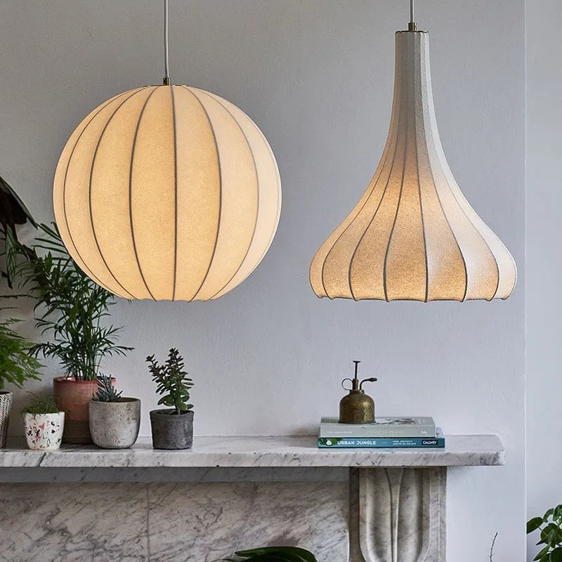 Silk Cocoon Pendant Lamp by Afralia™: Modern Japanese Style for Home and Restaurant Decor