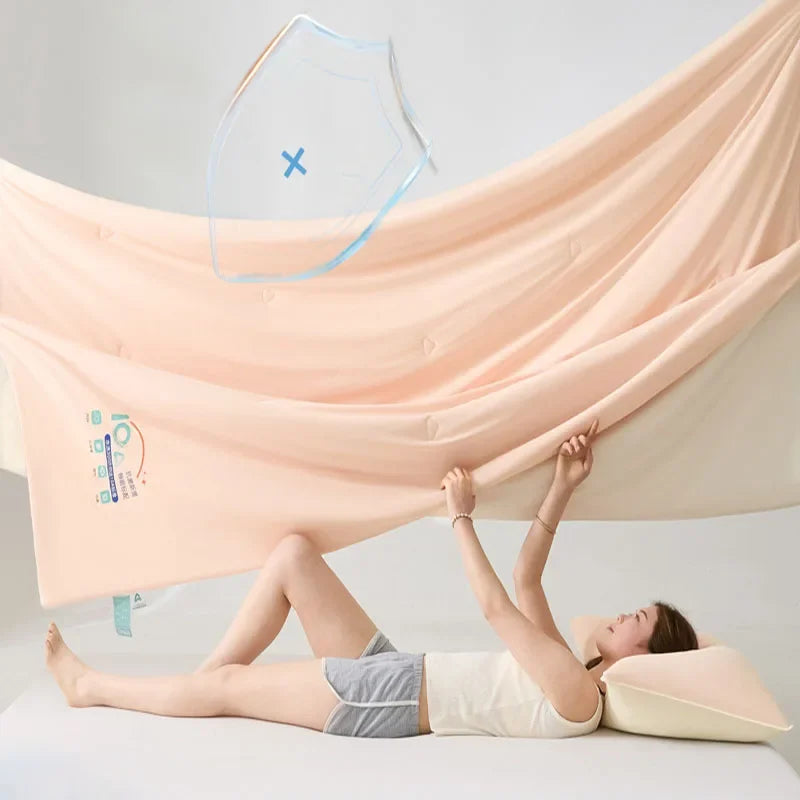 Afralia™ Satin Silky Cooling Blanket - Lightweight Air Conditioner Comforter