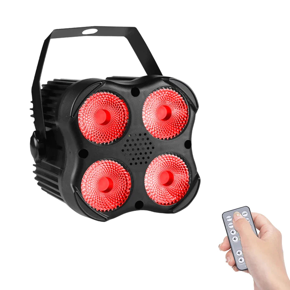 Afralia™ 4x8W Mini RGBW LED Stage Par Light for Party, DJ, Dance - Xmas, Wedding, Bar