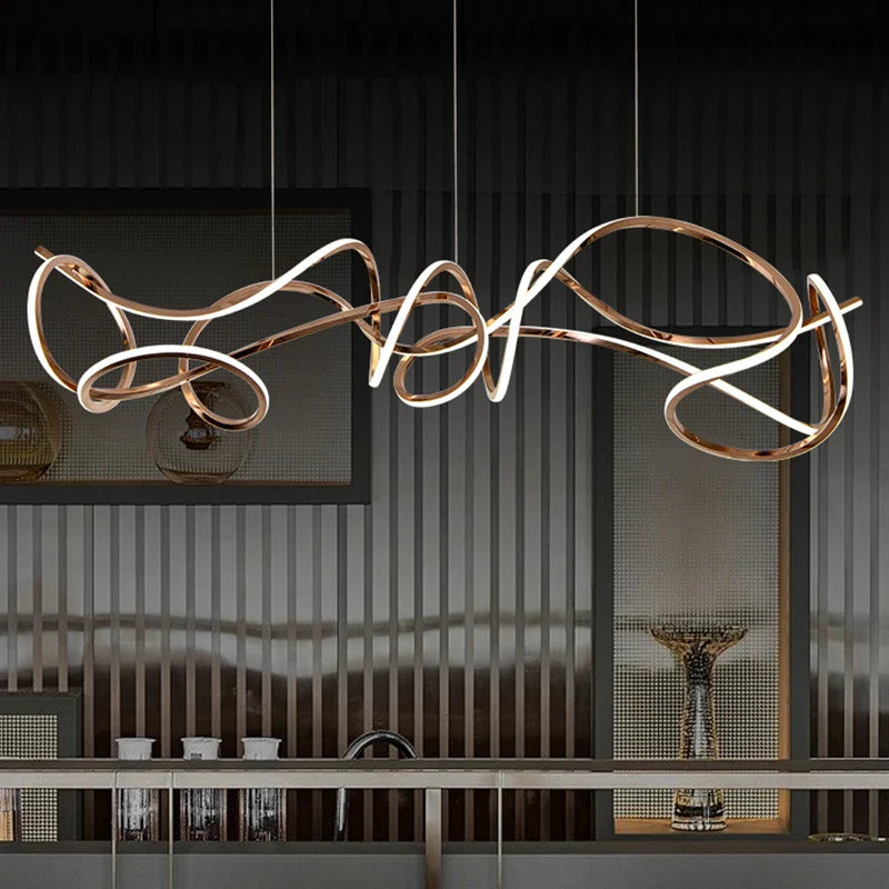 Afralia™ Modern Pendant Chandelier for Dining Room | Hanging Ceiling Light Fixture for Indoor Lighting