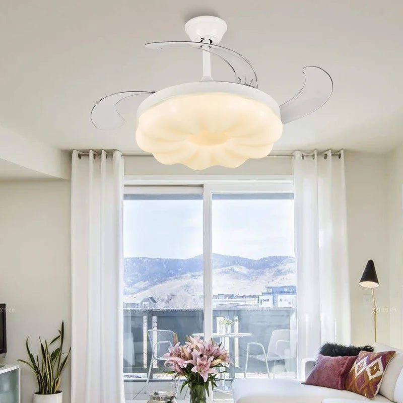 Afralia™ Full Spectrum LED Ceiling Fan Light Frequency Conversion, Ideal for Children's Bedroom