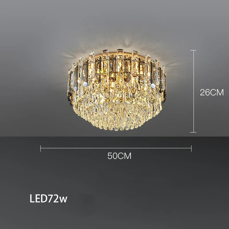 Afralia™ Nordic Luxury Round Vintage Ceiling Light for Living Room