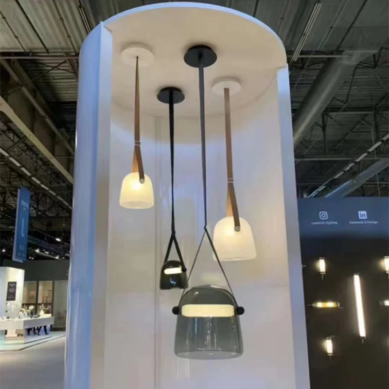 Afralia™ Modern Glass Pendant Lights LED Hanging Lamps for Living Room Decoration