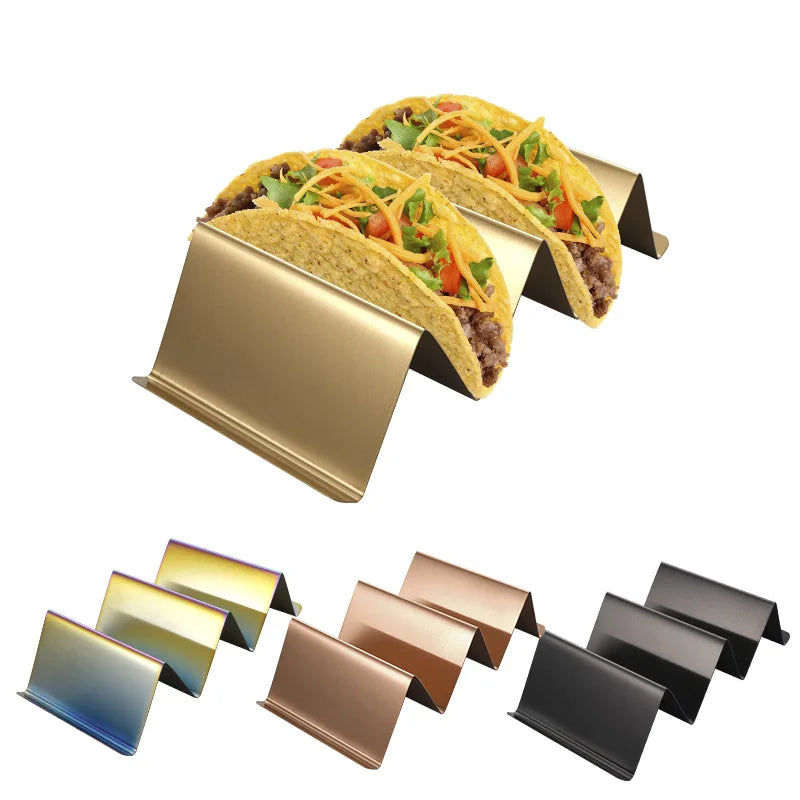 Afralia™ Wave Taco Holder: Stainless Steel Food Display Stand for Restaurant Kitchen
