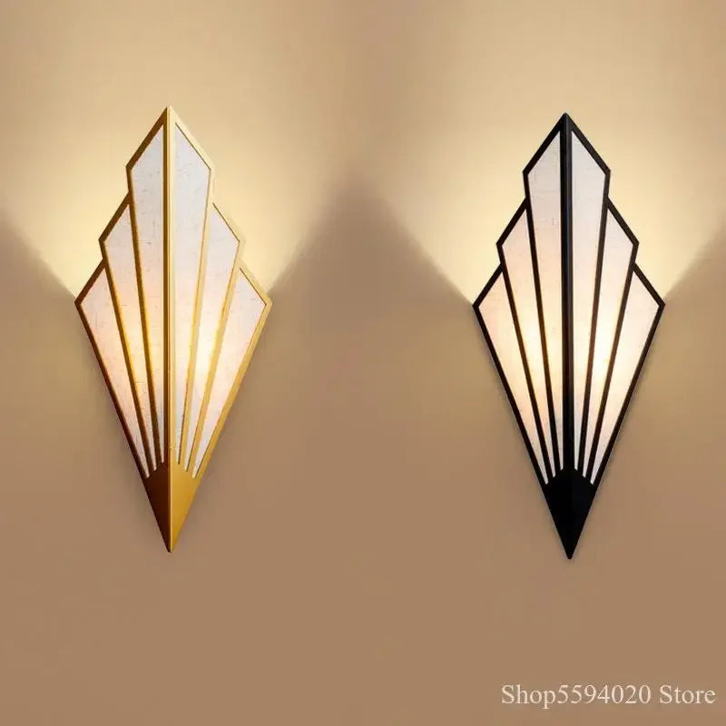 Afralia™ Nordic LED Wall Lamp: Creative Sector Decoration for Living Room, Bedroom, Bedside Lighting