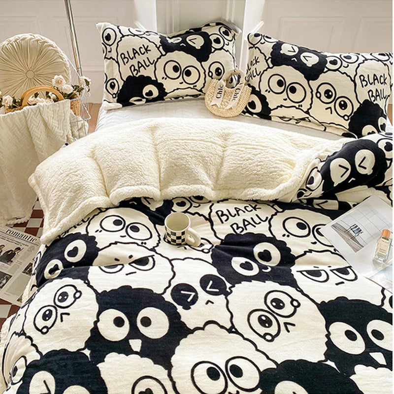 Afralia™ Plush Milk Cashmere Blanket: Luxurious Double Layer Flannel Throw Blanket