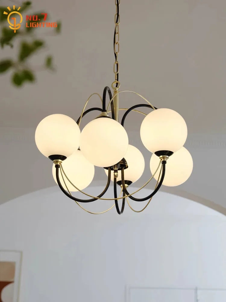 Afralia™ Retro Medieval Gold/Black Chandeliers LED Pendant Lights for Home and Commercial Spaces