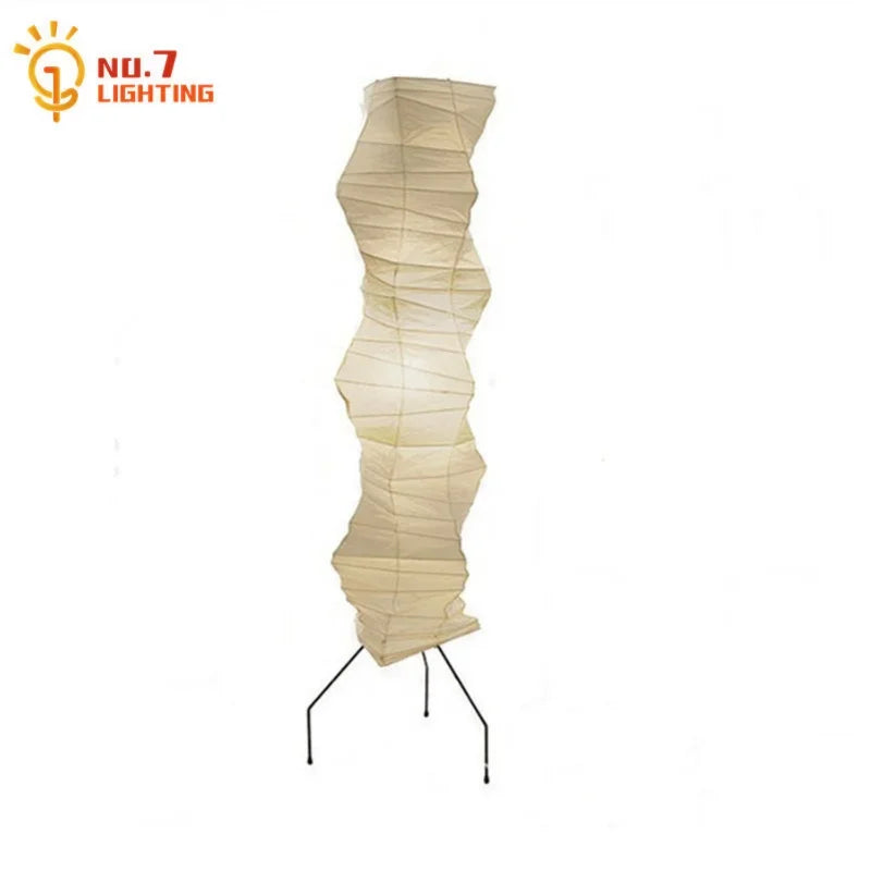 Afralia™ Rice Paper LED Floor Lamp, Japanese Vintage Style for Bedroom and Living Room