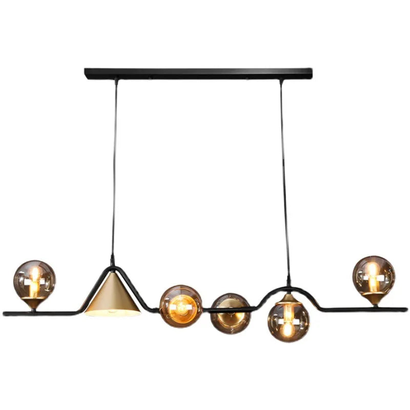 Afralia™ Glass Pendant Chandelier Nordic Ceiling Hanging Lamp - Kitchen Island Suspension Light
