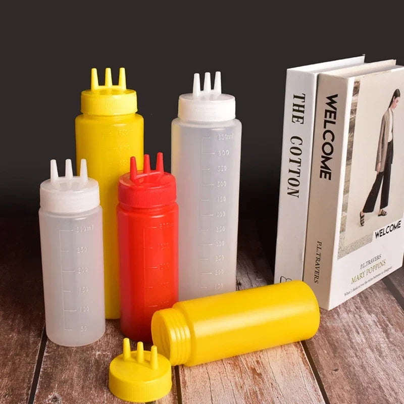 Afralia™ 3-Hole Squeeze Bottle Condiment Dispenser