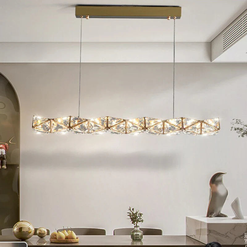 Afralia™ Crystal Chandelier: Luxury Living Room & Dining Room Pendant Lamp