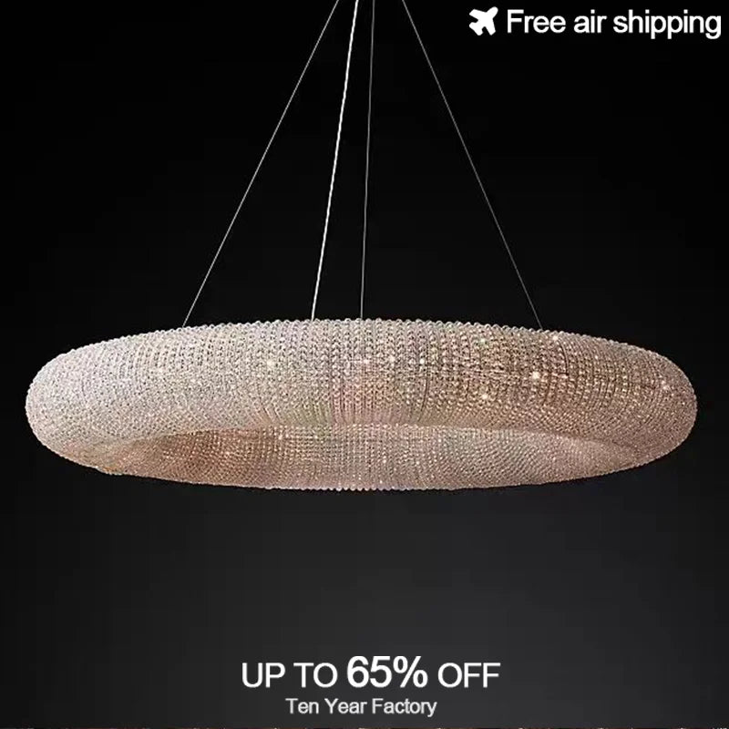 Afralia™ High End Crystal LED Chandelier for Dining Room Lighting