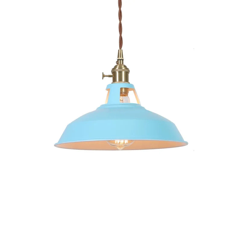 Afralia™ Blue Iron Art LED Pendant Light, Nordic Modern Style for Home and Commercial Spaces