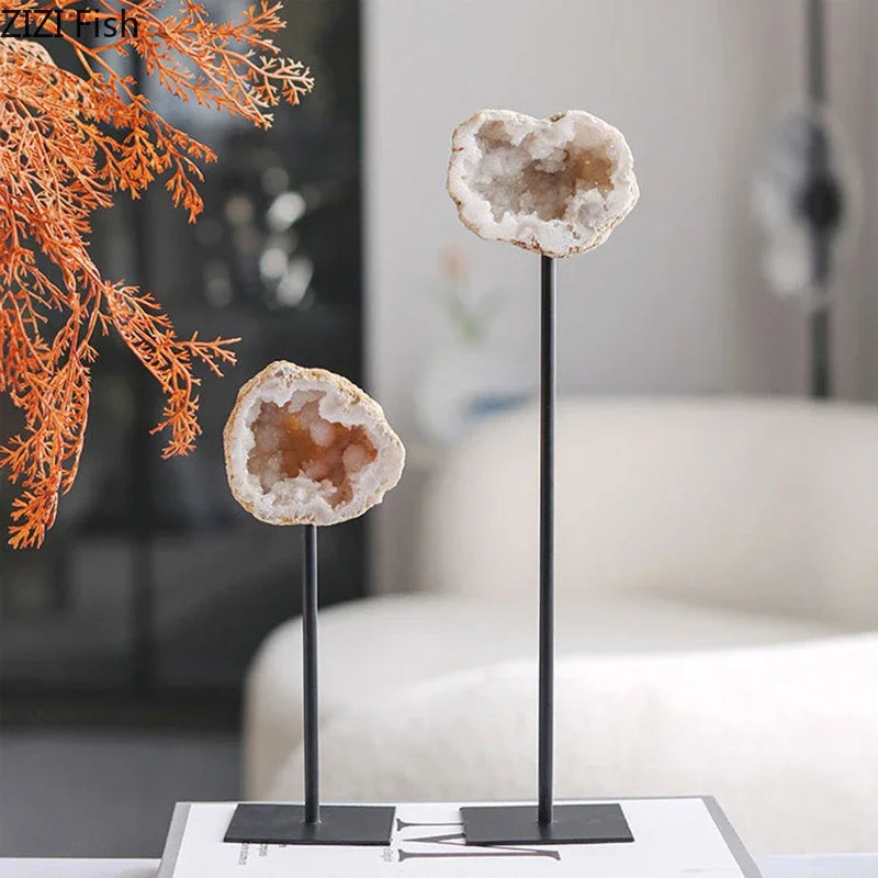 Afralia™ Minimalist Agate Desk Ornament for Stylish Living Room Decor