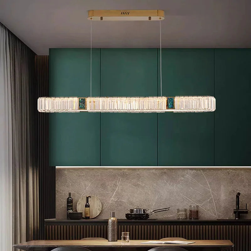 Afralia™ Crystal Pendant Chandelier for Home Decor, Luxury Lighting for Living Room, Bedroom, Kitchen