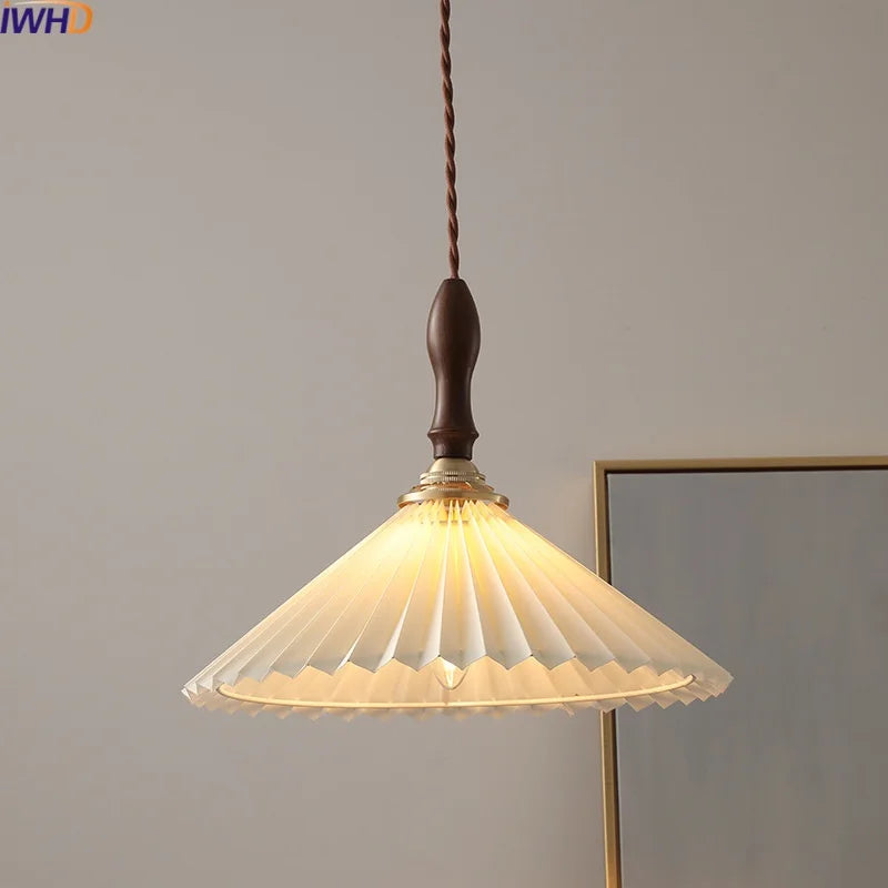 Afralia™ Copper LED Pendant Lights E14 Nordic Hanging Lamp for Coffee Bedroom Living Room