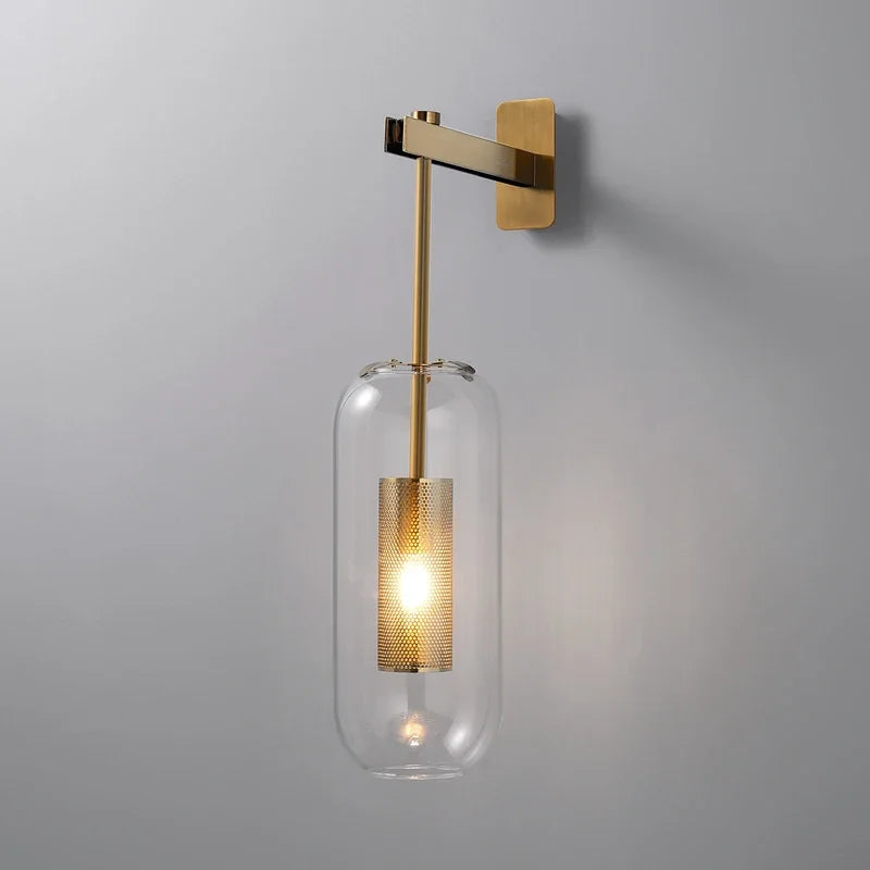Glass Bedside Wall Lamps Nordic Sconce Lighting Golden Living Room Lights Afralia™
