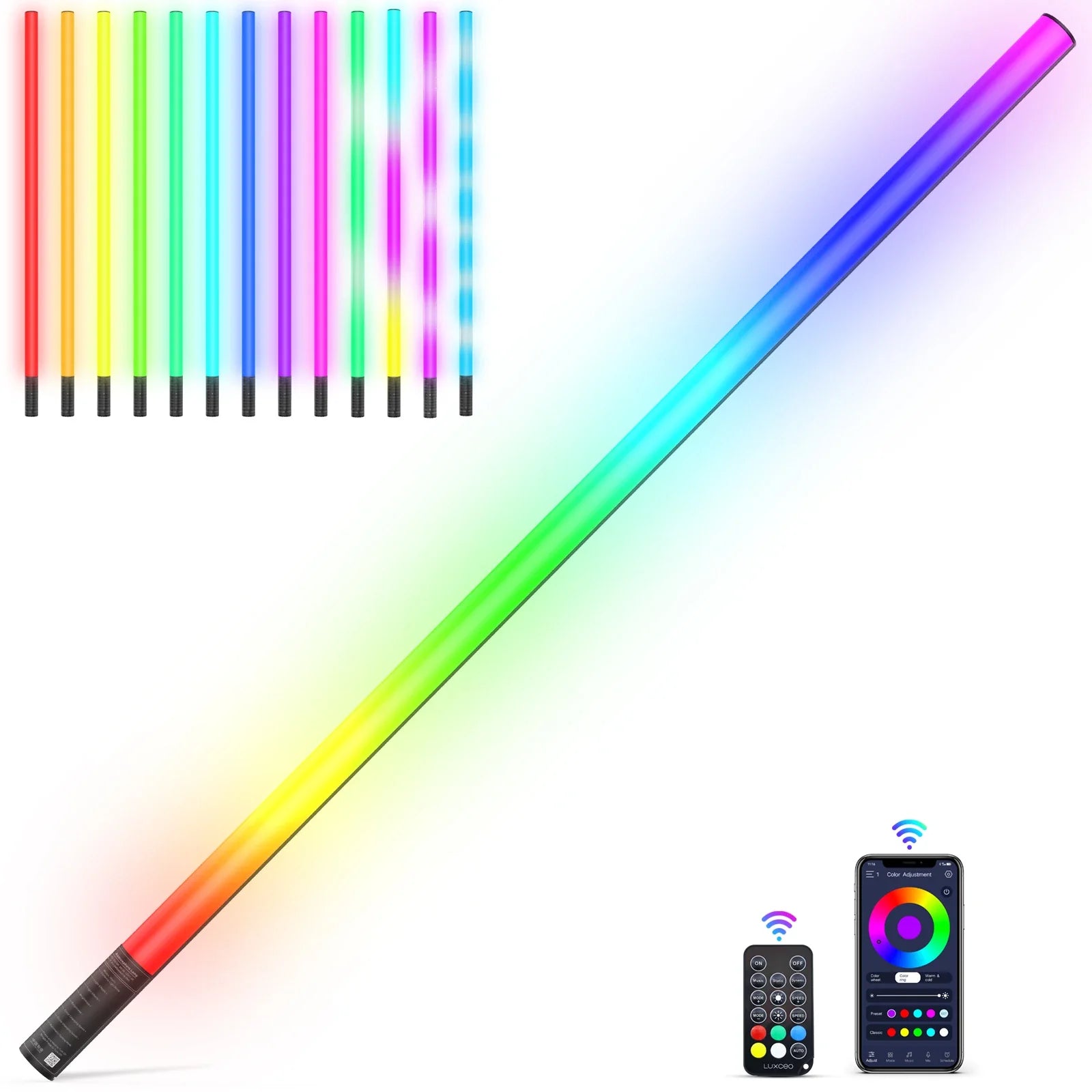 Afralia™ 120cm RGB Light Stick: APP Controlled LED Atmosphere Lamp for Festivals & Clubs.