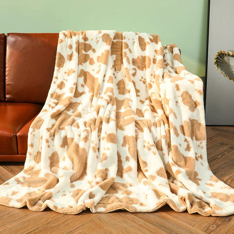 Afralia™ Two-Tone Raschel Blanket - Cozy, Stylish, All-Season Blanket