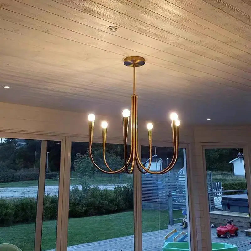 Afralia™ Vintage LED Chandelier Pendant Lights for Living Room Bedroom Dining Room