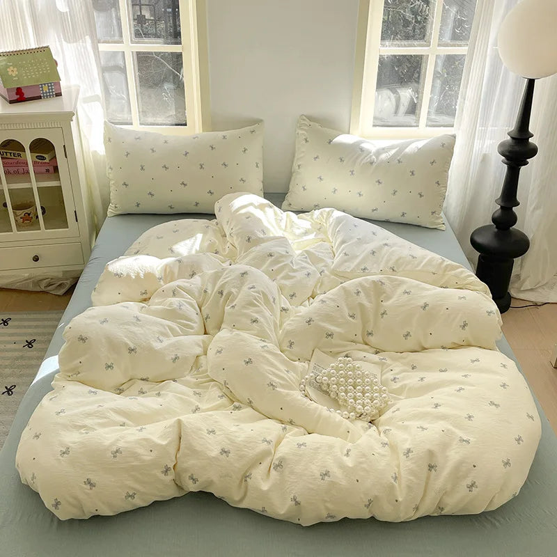 Afralia™ Double-Layer Cotton Bedding Set - High-Quality, Ultra Soft Quilt Set