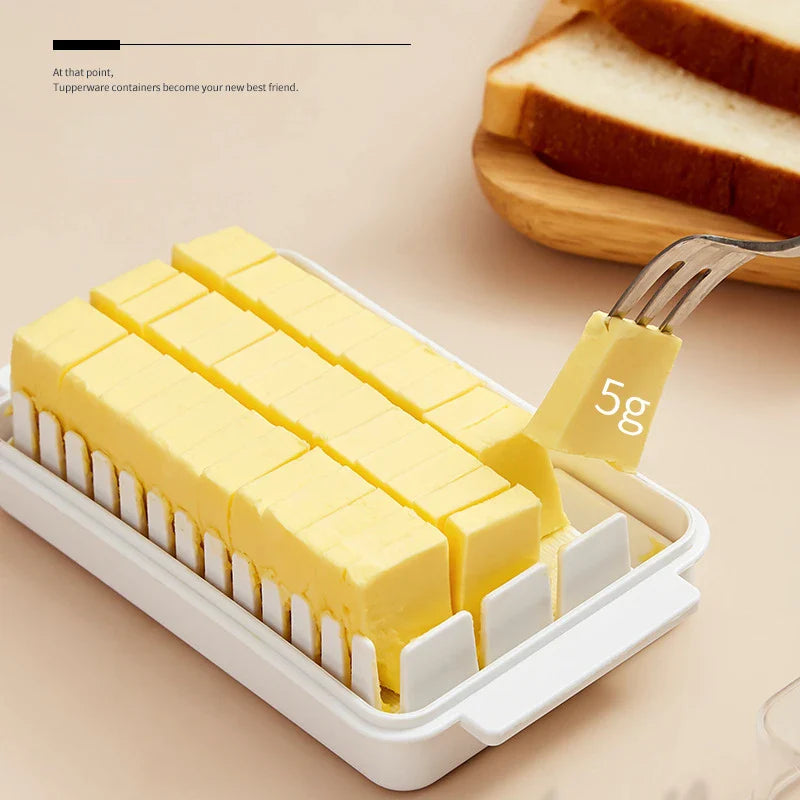 Afralia™ Transparent Large-Capacity Butter Cheese Storage Box for Refrigerator