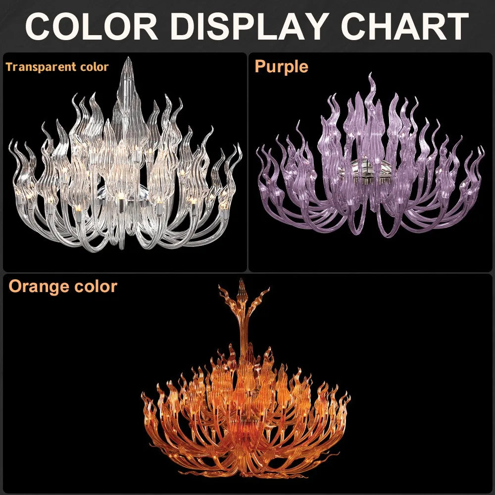 Afralia™ Clear Glass Crystal Pendant Chandelier for Dining Living Room Bedroom