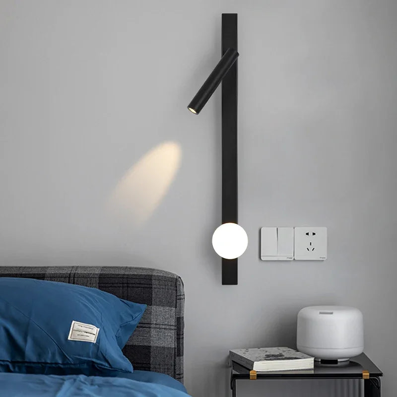 Afralia™ Copper Living Room Wall Lamp Modern Creative Bedroom Study Reading Light