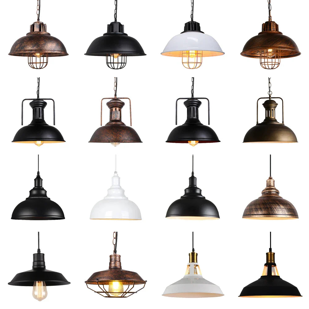 Afralia™ Loft Pendant Light Industrial Hanging Lamp Nordic Retro Home Decor E27