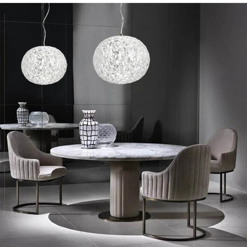 Afralia™ Sphere Oval Chandelier: Stylish Lighting Fixture for Bar, Restaurant, Kitchen, Bedroom
