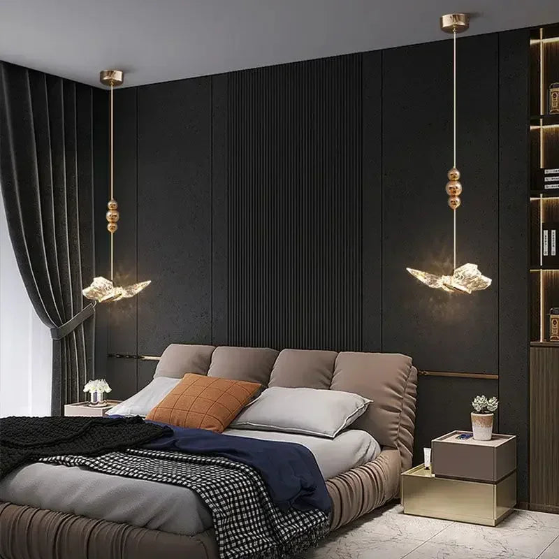 Afralia™ Modern Light Luxury Bedroom Bedside Chandelier