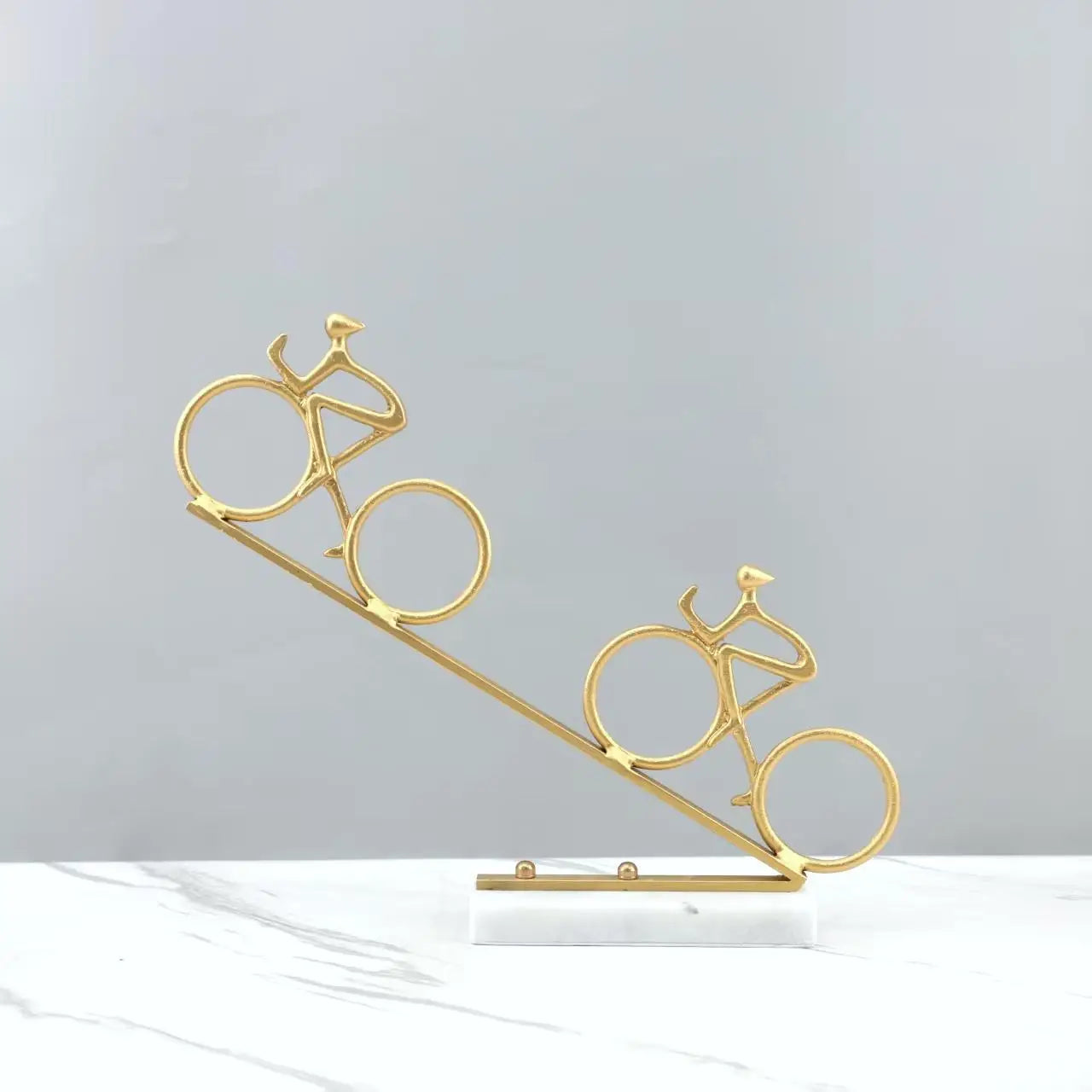 Afralia™ Metal Handcrafts Mountain Bike Figure Sculpture Home Decor