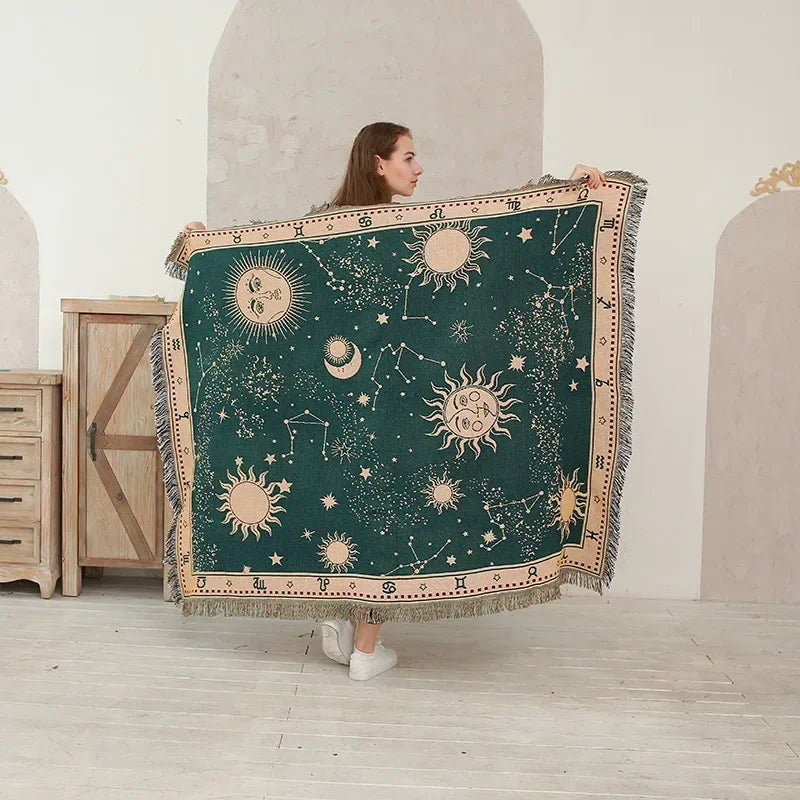 Afralia™ Nordic Star Blanket: Sun God Outdoor Picnic Mat & Sofa Cover