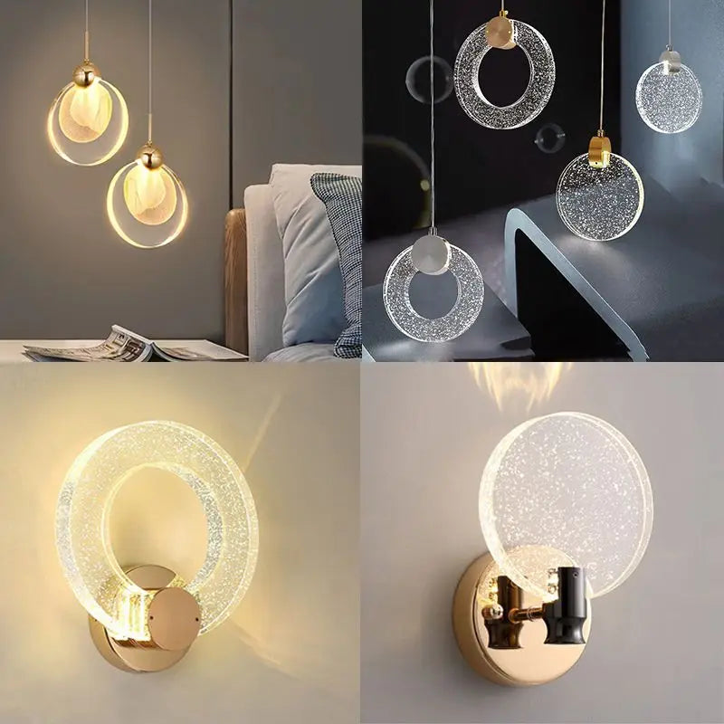 Afralia™ Nordic Crystal LED Pendant Lights for Home Indoor Decor