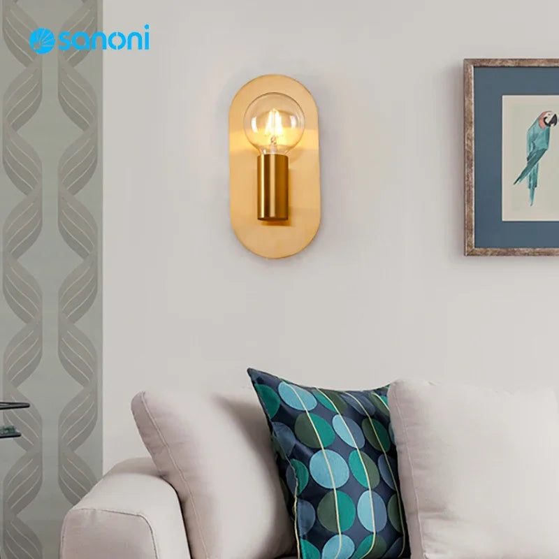 Afralia™ Contemporary Gold LED Wall Lamp for Luxurious Home Lighting