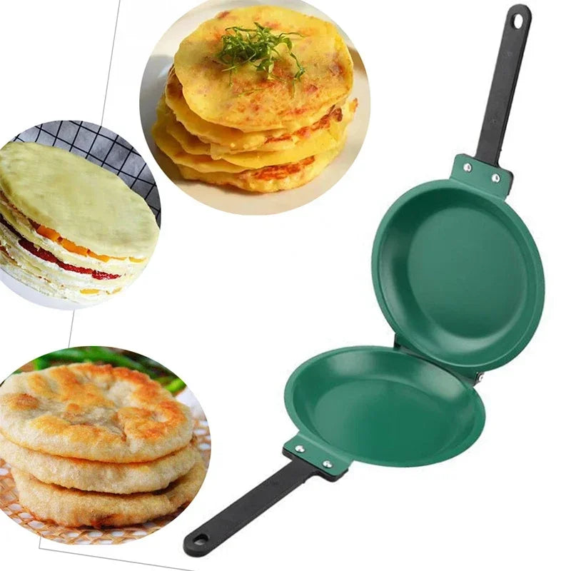 Afralia™ Double Sided Pancake Frying Pan for Kitchen Omelet Steaks Utensils