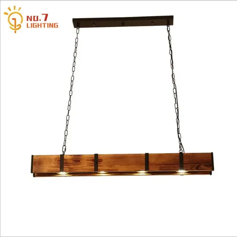 Afralia™ Industrial Wood Pendant Lights for Home Decor, Restaurant, Bar, Cafe