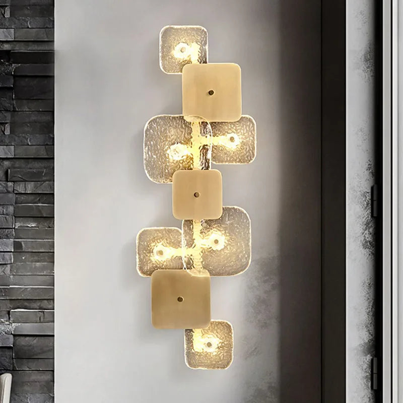 Afralia™ Copper Square Wall Lamp for Elegant Living Room and Bedroom Lighting