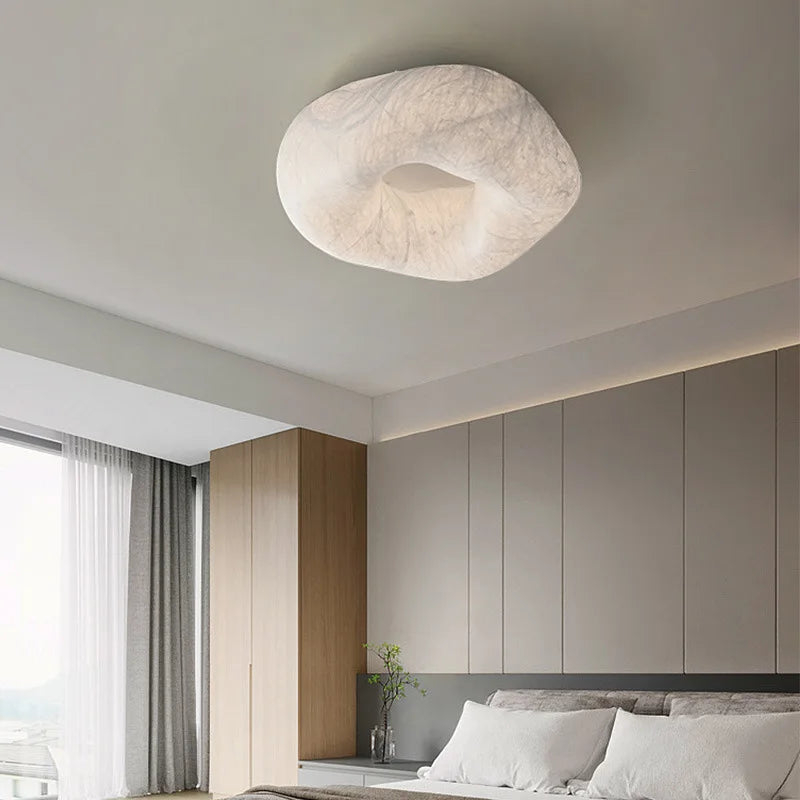 Afralia™ Silk Ceiling Lamp Dimmable Downlight for Bedroom Living Room