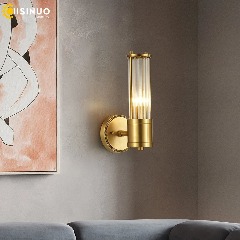Afralia™ Copper Indoor Wall Sconce Light for Bedroom Living Room Hallway