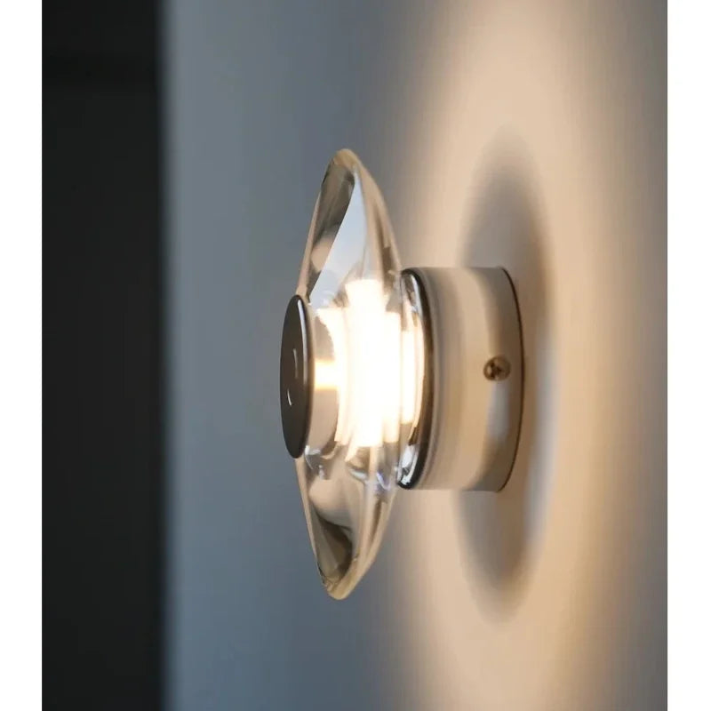 Afralia™ Crystal Bedside Wall Lamp: Modern Minimalist Circular Design for Home