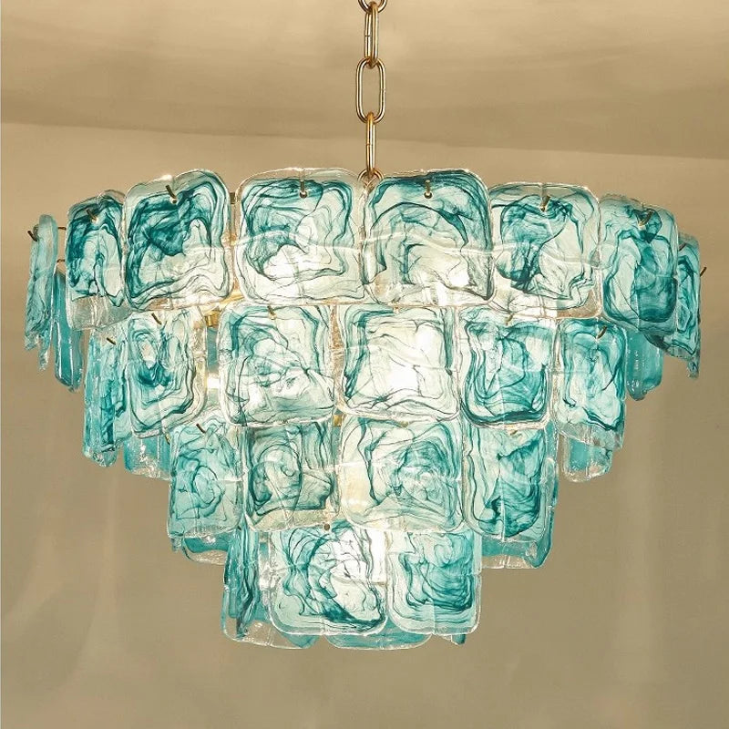 Afralia™ Murano Glass Chandelier Light Modern Living Dining Room Ceiling Lamps