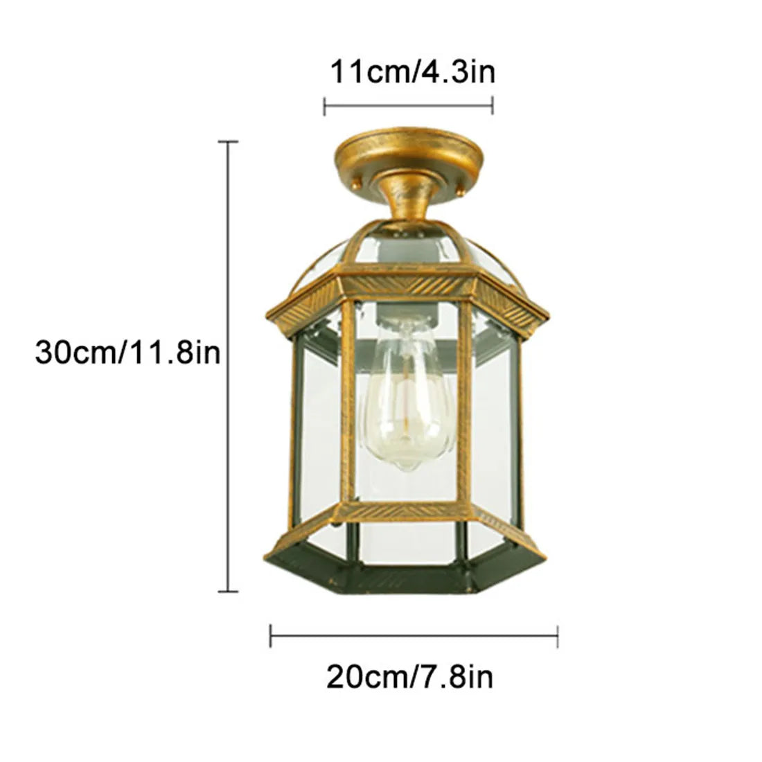Afralia™ Vintage Industrial Ceiling Light Fixture for Entryway Porch Stairway Balcony