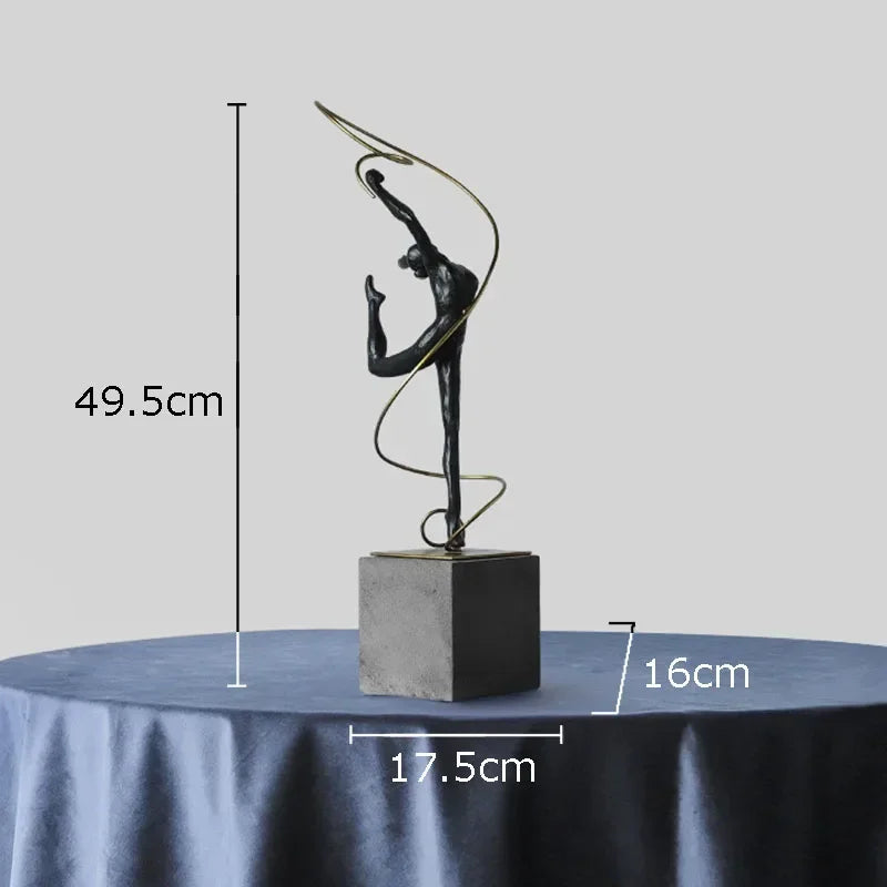 Afralia™ Gymnast Figures Statue Resin Sculpture Room Decor Abstract Athlete Aesthetics