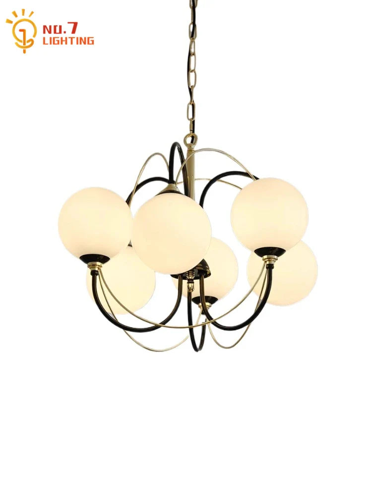 Afralia™ Retro Medieval Gold/Black Chandeliers LED Pendant Lights for Home and Commercial Spaces