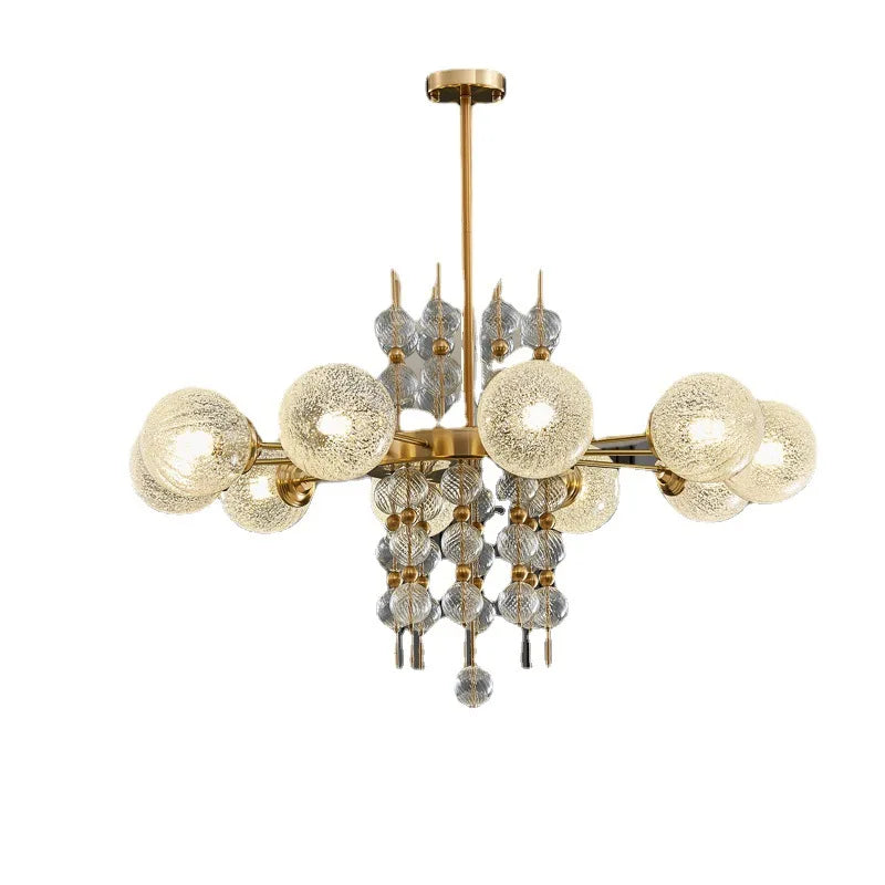 Afralia™ Gold Chrome Bubble Ceiling Chandelier: 2025 Trend Hanging Lamps for Living Room